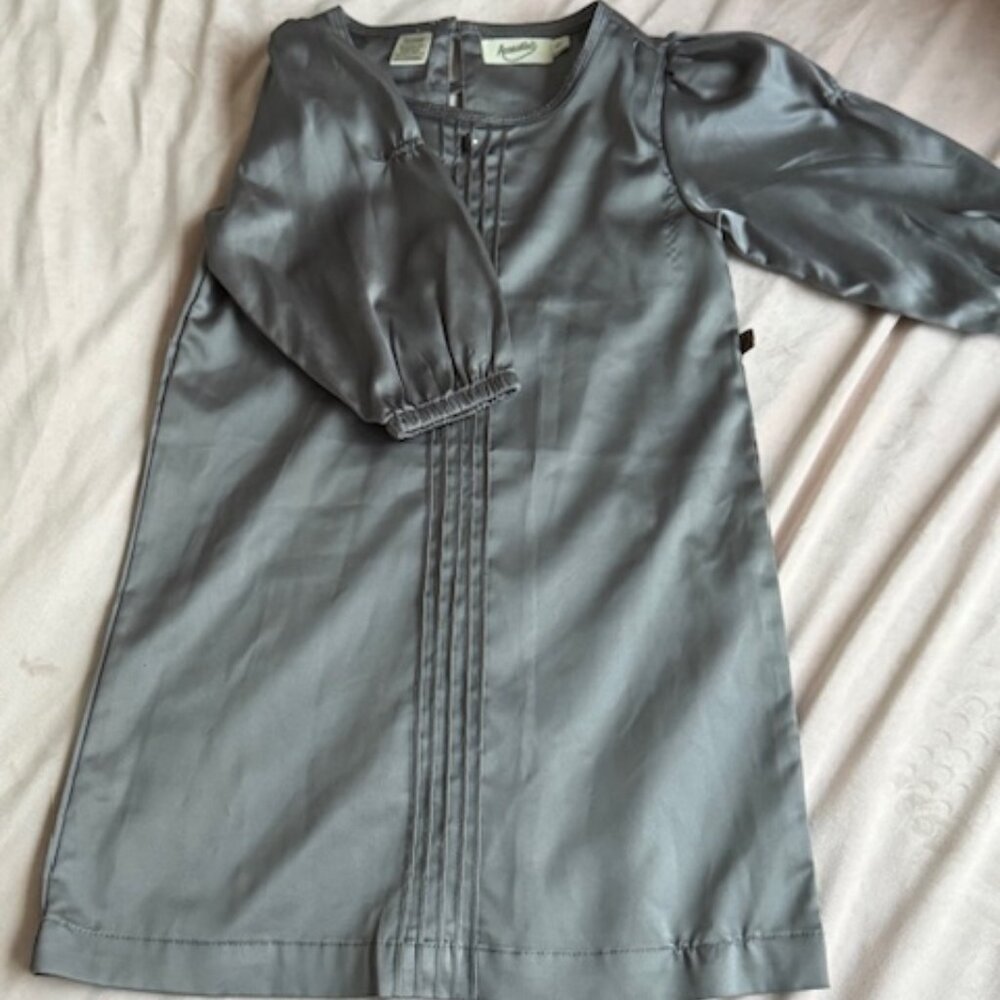 Acoustic Luxury Girls Dress Size 4T – Gray Silk Feel Boutique